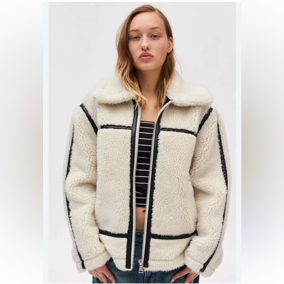 BDG Taylor Piled Fleece Aviator Jacket Size M - Picture 1 of 13